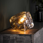 Hoyz - Tafellamp Rock Chromed - Industrieel - Lamp In Rots - Grijs