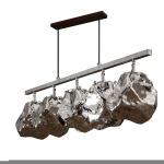Hoyz - Hanglamp Rock - 5 Lampen - Rotsvorm - Industrieel - Grijs