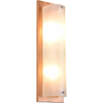 BES LED Led Wandlamp - Wandverlichting - Trion Palan - E27 Fitting - 2-lichts - Rechthoek - Mat - Hout - Bruin