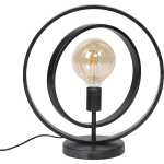 Hoyz - Tafellamp Industrieel - Draaiende Tafellamp Van Metaal - Vintage - Zwart - Grijs