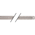 Stalen liniaal | lengte 500 mm | staal | verdeling B = mm/1/2 mm - 4000858800
