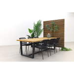 Barista - Antraciet/murano Teak - 240x100 Cm. - Tuinset 7-delig - Grijs