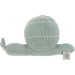 Lässig Gebreid Speeltje En Knuffel Met Rammelaar Garden Explorer Snail Blue - Blauw