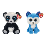 ty - Knuffel - Beanie Boo&apos;s - Bamboo Panda & Prince Husky