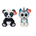ty - Knuffel - Beanie Boo&apos;s - Bamboo Panda & Helena Husky