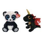 ty - Knuffel - Beanie Boo&apos;s - Bamboo Panda & Grindal Dragon