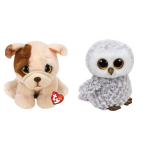 ty - Knuffel - Beanie Buddy - Houghie Dog & Owlette Owl