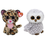 ty - Knuffel - Beanie Buddy - Livvie Leopard & Owlette Owl