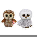 ty - Knuffel - Beanie Buddy - Percy Owl & Owlette Owl