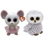 ty - Knuffel - Beanie Buddy - Nina Mouse & Owlette Owl