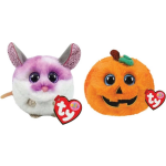 ty - Knuffel - Teeny Puffies - Colby Mouse & Halloween Pumpkin