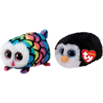 ty - Knuffel - Teeny &apos;s - Hootie Owl & Waddles Penguin