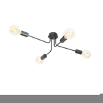 QAZQA Design plafondlamp 4-lichts - Facile - Zwart