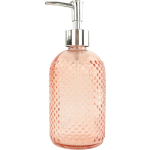 Orange85 Zeeppompje - Zeepdispenser 410ml - Glas - Badkamer - Roze