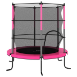 Vidaxl Trampoline Met Veiligheidsnet Rond 140x160 Cm - Roze