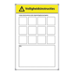 Smit Visual Set van whiteboard en magneten "houd u aan de gezondheidsvoorschriften" -