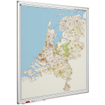 Smit Visual Administratieve kaart van Nederland, magnetisch, 130x110 cm