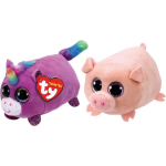 ty - Knuffel - Teeny &apos;s - Rosette Unicorn & Curly Pig