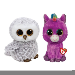 ty - Knuffel - Beanie Buddy - Owlette Owl & Rosette Unicorn