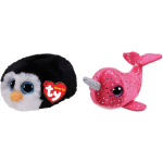 ty - Knuffel - Teeny &apos;s - Waddles Penguin & Nelly Narwhal