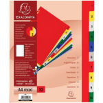 Exacompta tabblad in gekleurd PP - 1-10 - A4 MAXI -