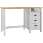 Vidaxl Bureau Hill Range Met 3 Lades 120x50x74 Cm Massief Grenenhout