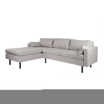 Lizzely Garden & Living Hoekbank Design Lato 255cm Licht Bank Links Loungebank - Grijs