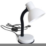 Bureaulamp Wit/zwart 16 X 12 X 30 Cm Flexibele Lamp Verlichting - Bureaulampen