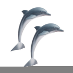 2x Stuks Plastic Speelgoed Figuur Dolfijn 11 Cm - Speelfiguren - Grijs