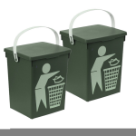 2x Stukse Vuilnisbakken/afvalbak Voor Gft/organisch Afval 5 Liter - Prullenbakken - Groen