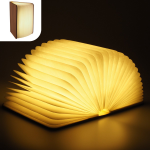 GADGY Boeklamp - Tafellamp Slaapkamer - Sfeerverlichting Binnen - Groot: 21.5 X 17cm - Oplaadbaar - Bruin