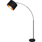 BES LED Led Vloerlamp - Trion Corry - E27 Fitting - Rond - Mat - Aluminium - Zwart
