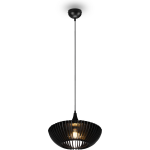 BES LED Led Hanglamp - Hangverlichting - Trion Colman - E27 Fitting - Rond - Mat - Aluminium - Zwart