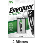 Energizer 2 Stuks (2 Blisters A 1 Stuk) 9v Batterij Oplaadbaar 175 Mah Hr22 Rechargeable