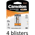 Camelion Oplaadbare 9v Batterij (Nimh) - 4 Stuks