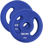 Gorilla Sports Gewichtsschijf - Halterschijven - 2 X 4 Kg - Vinyl - Rubber