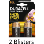 Duracell 4 Stuks (2 Blisters A 2 St) Plus Power C Batterijen