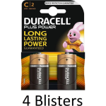 Duracell 8 Stuks (4 Blisters A 2 St) Plus Power C Batterijen