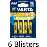 Varta 24 Stuks (6 Blisters A 4 St) Longlife Aaa Alkaline Batterij