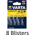 Varta 32 Stuks (8 Blisters A 4 St) Longlife Aaa Alkaline Batterij