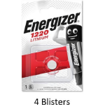 Energizer 4 Stuks (4 Blisters A 1 Stuk) Lithium Cr1220 3v