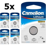 Camelion 5 Stuks - Cr2016 Professional Electronics 3v 90mah Lithium Knoopcel