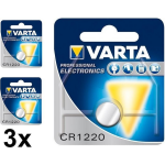 Varta 3 Stuks - Professional Electronics Cr1220 6220 35mah 3v Knoopcelbatterij