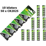 GP 50 Stuks (10 Blisters A 5st) - Cr2025 3v Lithium Knoopcel Batterij