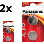 Panasonic 4 Stuks (2 Blisters A 2st) - Cr2016 Professional Electronics 3v 90mah Lithium Knoopcel