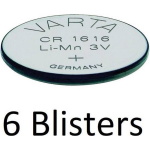 Varta 6 Stuks (6 Blisters A 1 St) Cr1616 Wegwerpbatterij Lithium