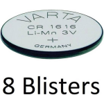 Varta 8 Stuks (8 Blisters A 1 St) Cr1616 Wegwerpbatterij Lithium