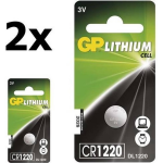 GP 2 Stuks - Cr1220 3v 40mah Lithium Knoopcelbatterij