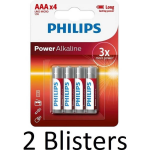 Philips 8 Stuks (2 Blisters A 4 St) Power Alkaline Aaa