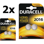 Duracell 4 Stuks (2 Blisters A 2st) - Cr2016 Professional Electronics 3v 90mah Lithium Knoopcel